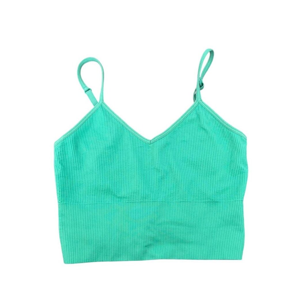 Zella Mint green ribbed bra top #croptop size small